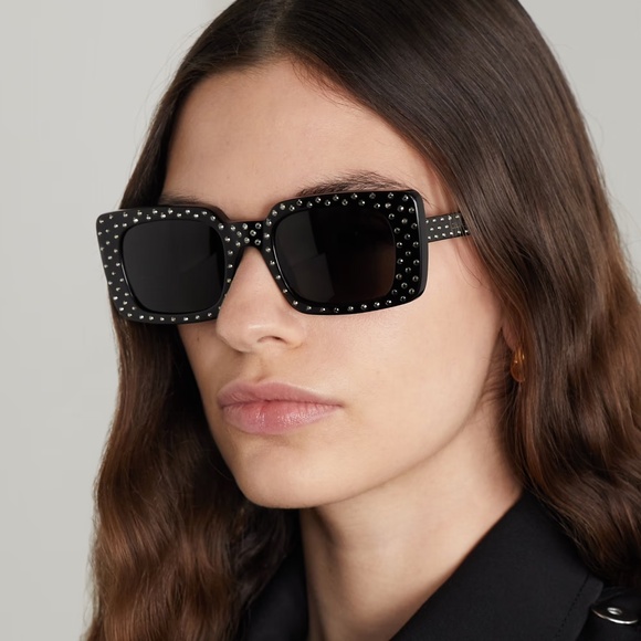 NEW CL4213IS 01A CELINE BLACK GREY OVERSIZED SQUARE WOMEN CELINE SUNGLASSES - Picture 3 of 11